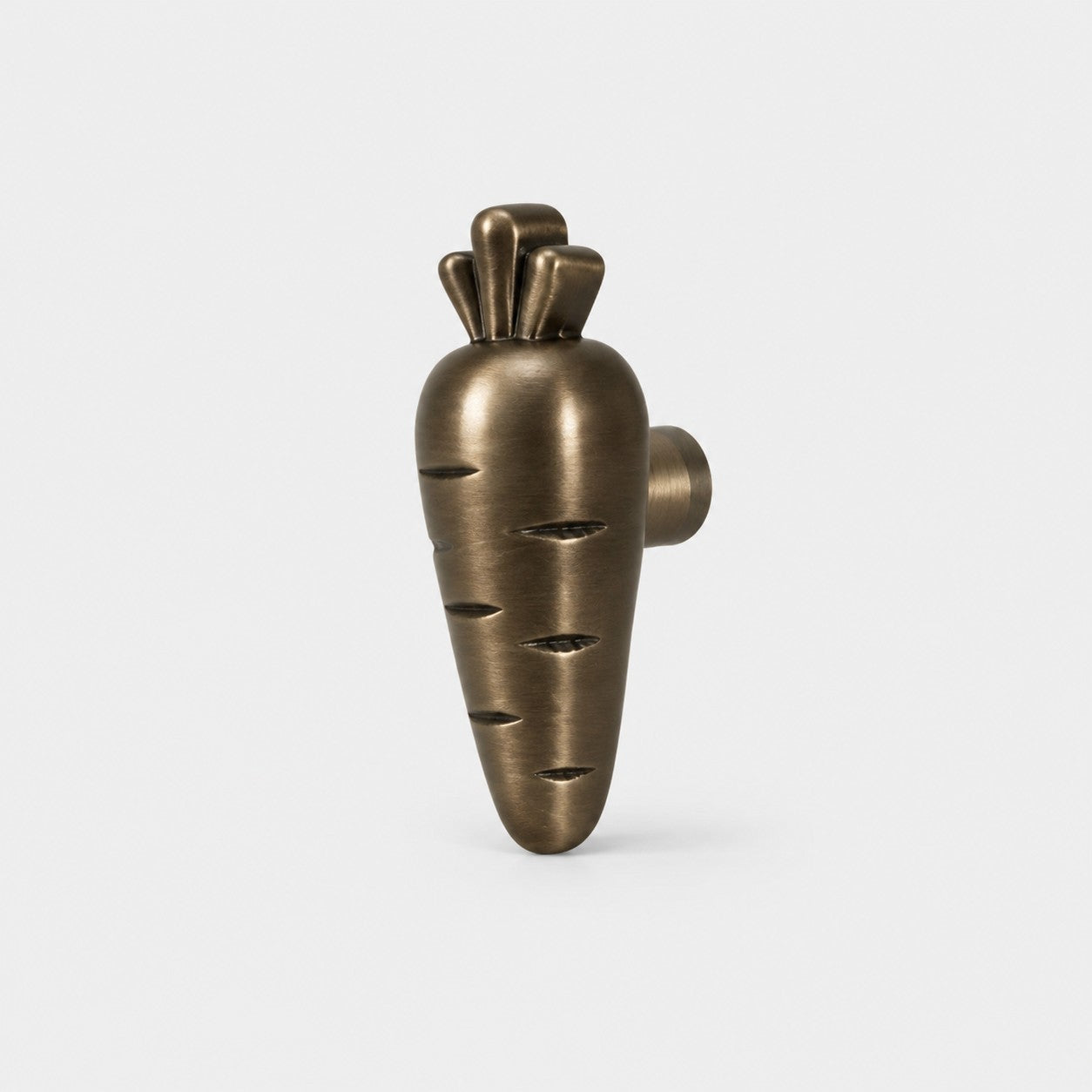 Whimsical Rabbit and Carrot Brass Cabinet Knobs