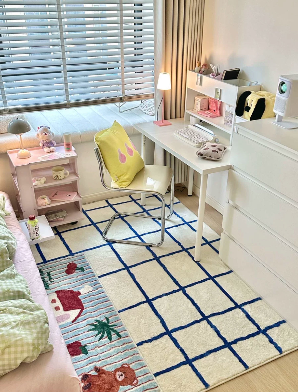 Bedroom Checkered Rug