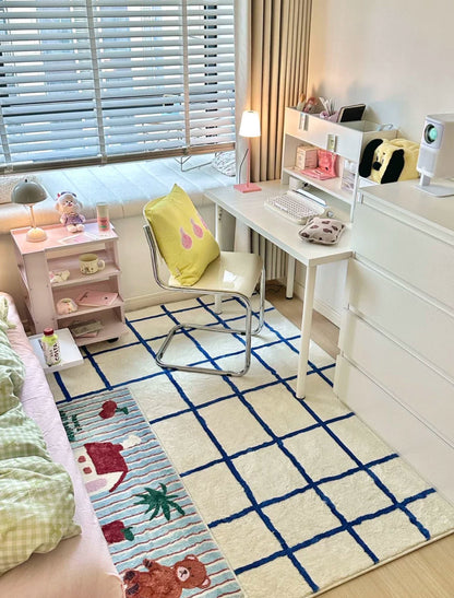 Bedroom Checkered Rug