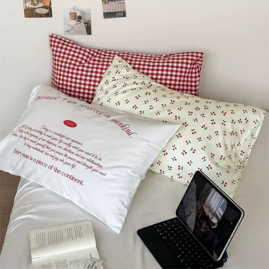 Soft Girl Aesthetic Cotton Pillowcase