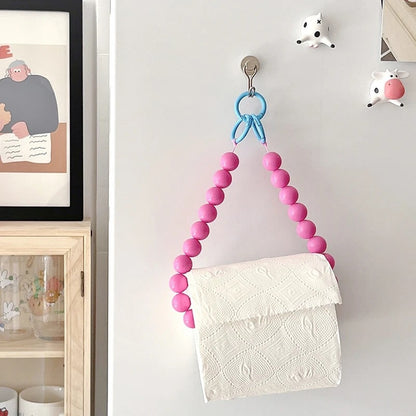 Porta pañuelos colgante rosa
