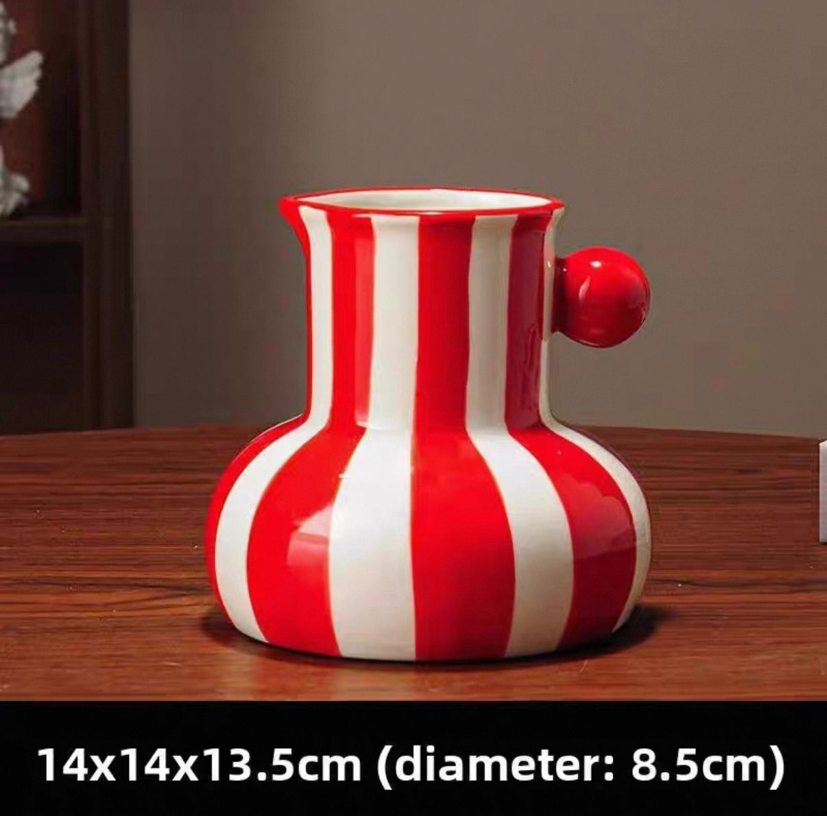 Modern Striped Ceramic Vase