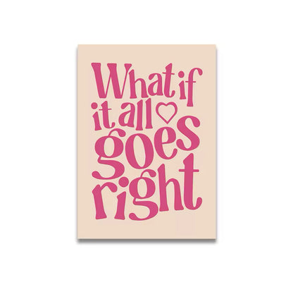 Vintage Pink Canvas Poster