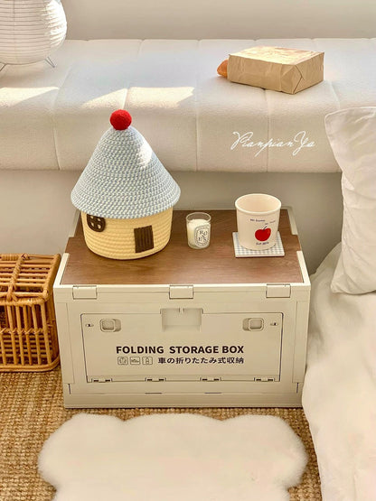 Cesta de almacenamiento con forma de casa kawaii