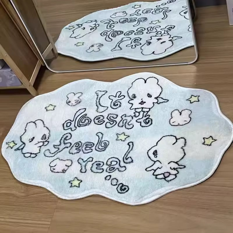 Soft Pastel Kawaii Bunny Rug YP104