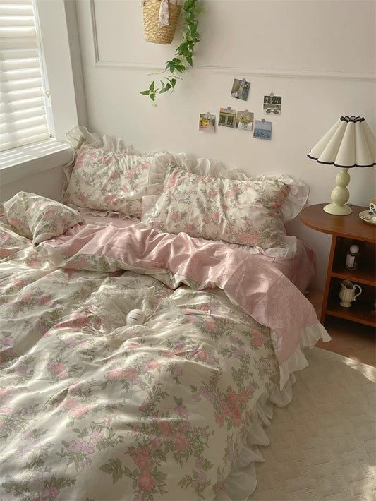Cottagecore Princess Floral Bedding Set