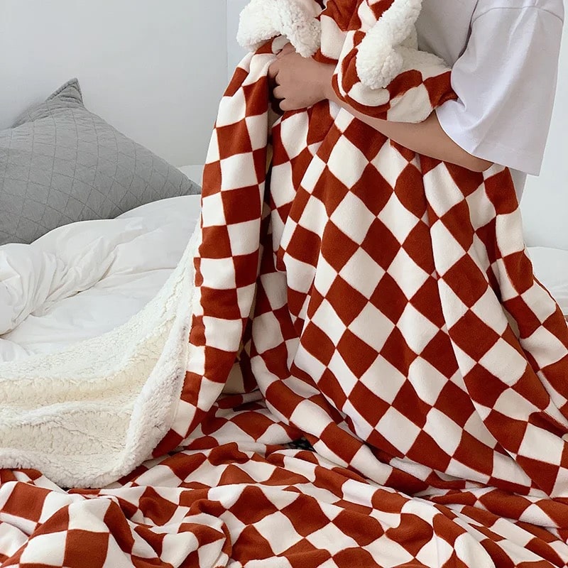 Nordic Checkerboard Blanket YP56