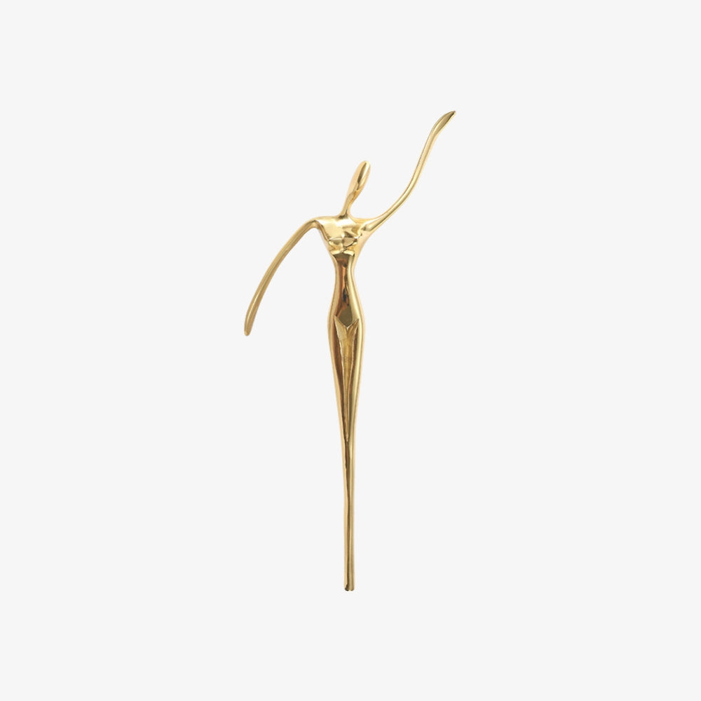 Sculptural Brass Cabinet Handle | Thinker Drawer Pull for Cabinets & Wardrobes
