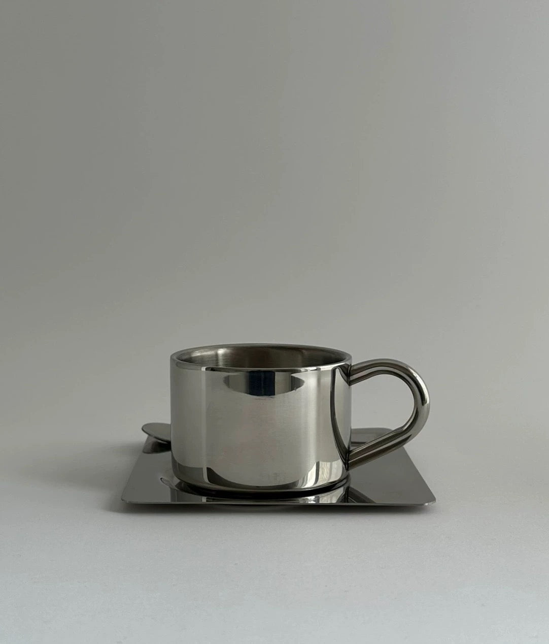 Minimalist Stainless Steel Coffee Cup Set