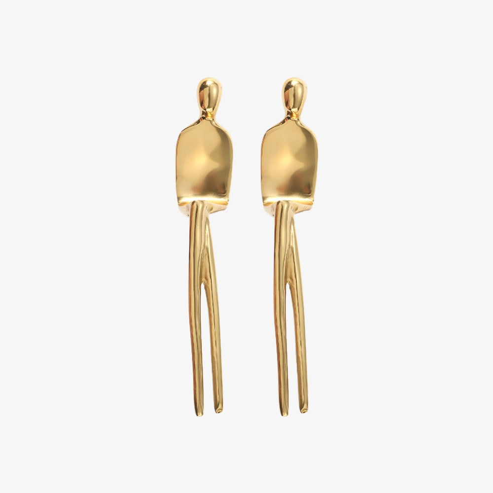 Sculptural Brass Cabinet Handle | Thinker Drawer Pull for Cabinets & Wardrobes