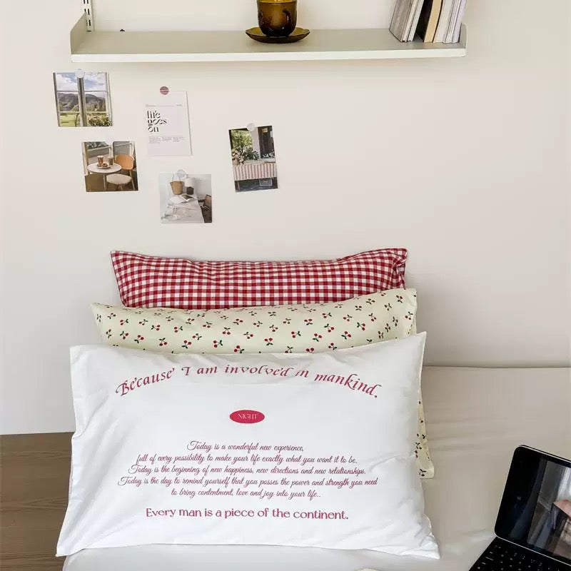 Soft Girl Aesthetic Cotton Pillowcase