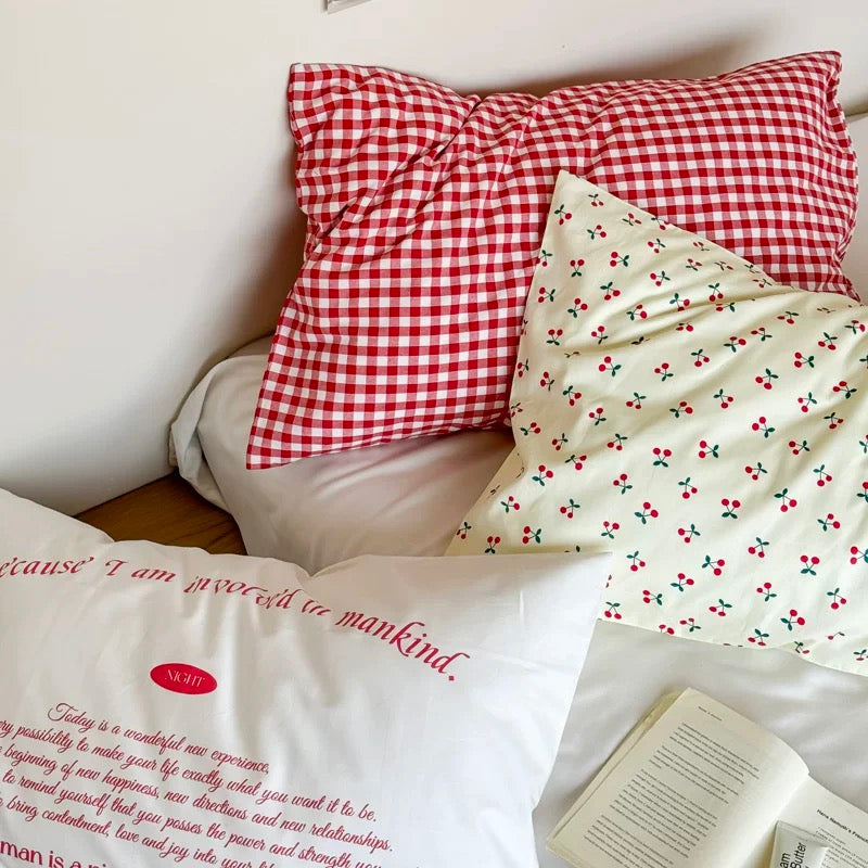Soft Girl Aesthetic Cotton Pillowcase