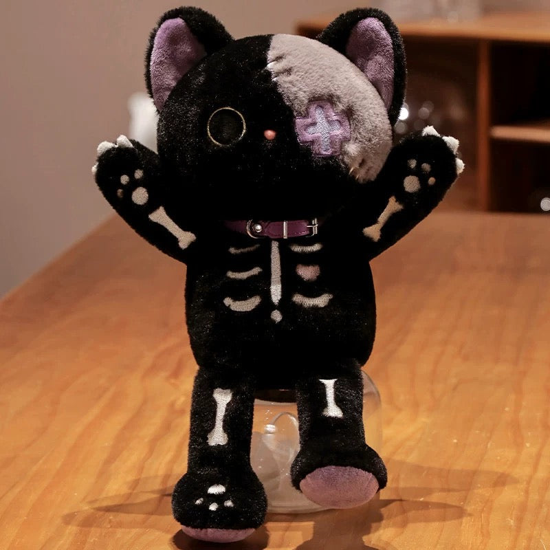 Kawaii Skeleton Cat Plush Toy