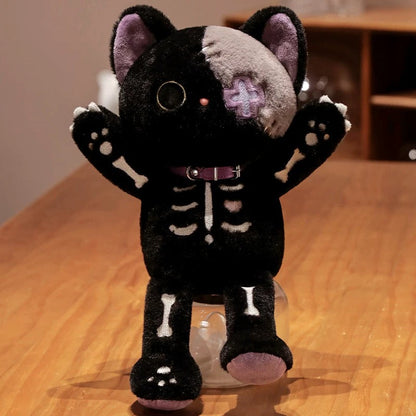 Kawaii Skeleton Cat Plush Toy