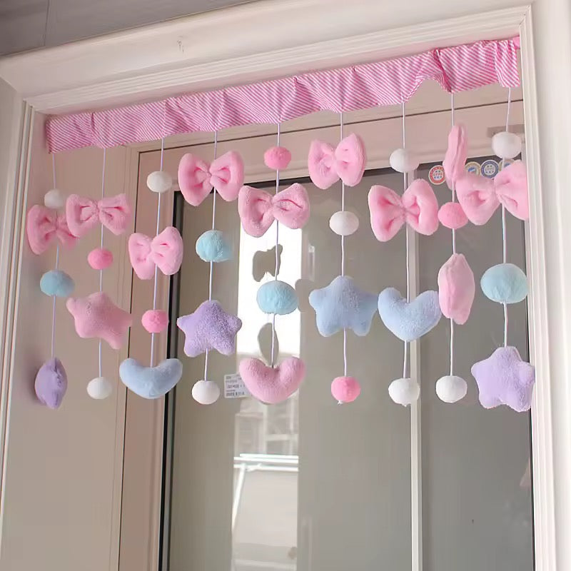Soft Girl Pastel Bow Curtain YP105