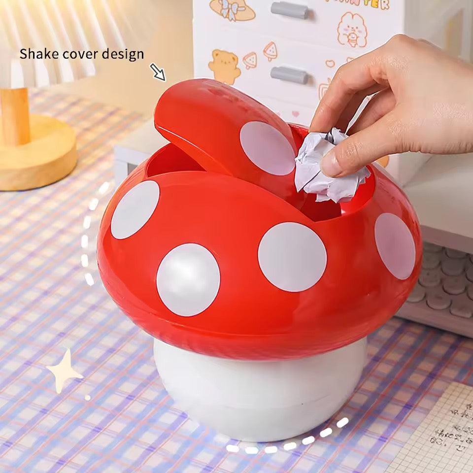 Cute Mushroom Desk Trash Can YP03