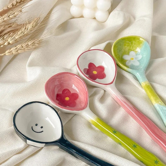 Ceramic Flower Spoon YP47