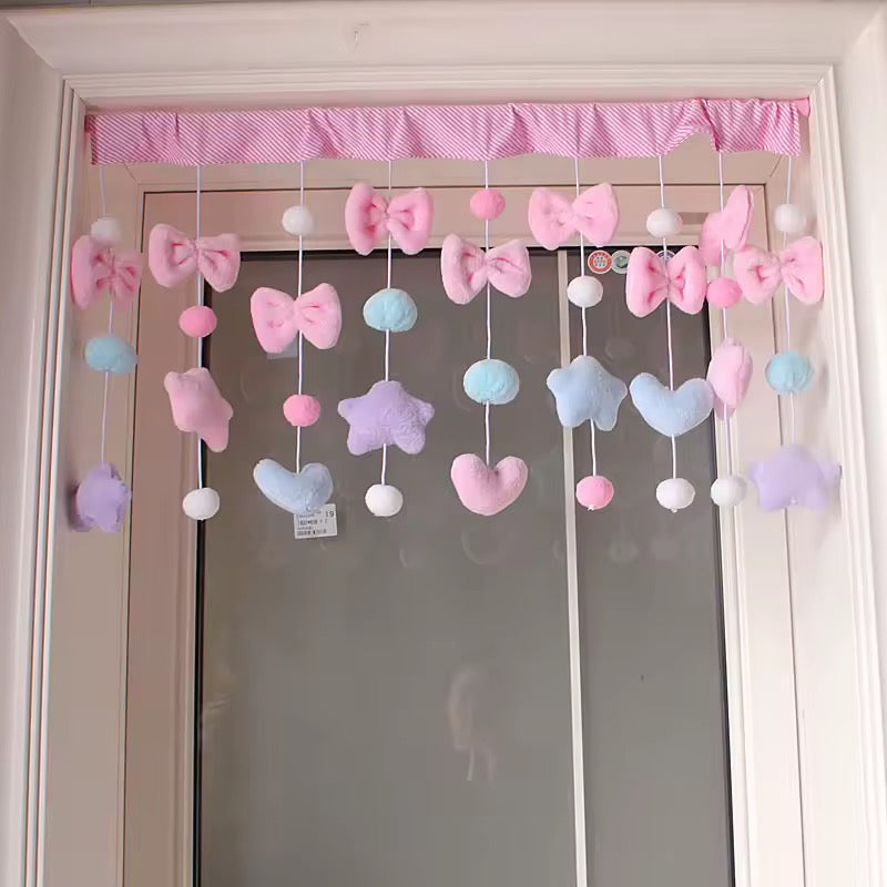 Soft Girl Pastel Bow Curtain YP105