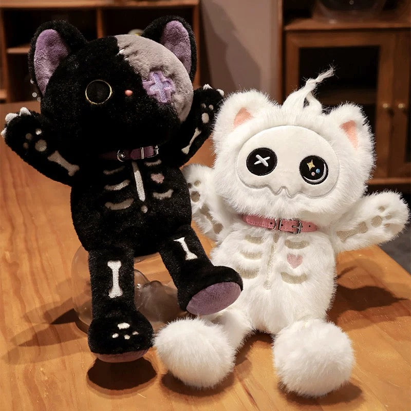 Kawaii Skeleton Cat Plush Toy
