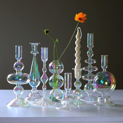 Candelabro de vidrio cónico YP40