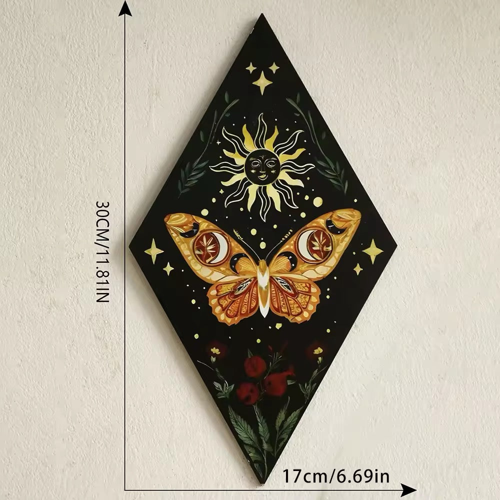 Decoración de pared de mariposas y brujas