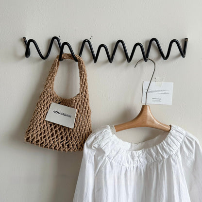 Modern Metal Wavy Wall Hook Rack