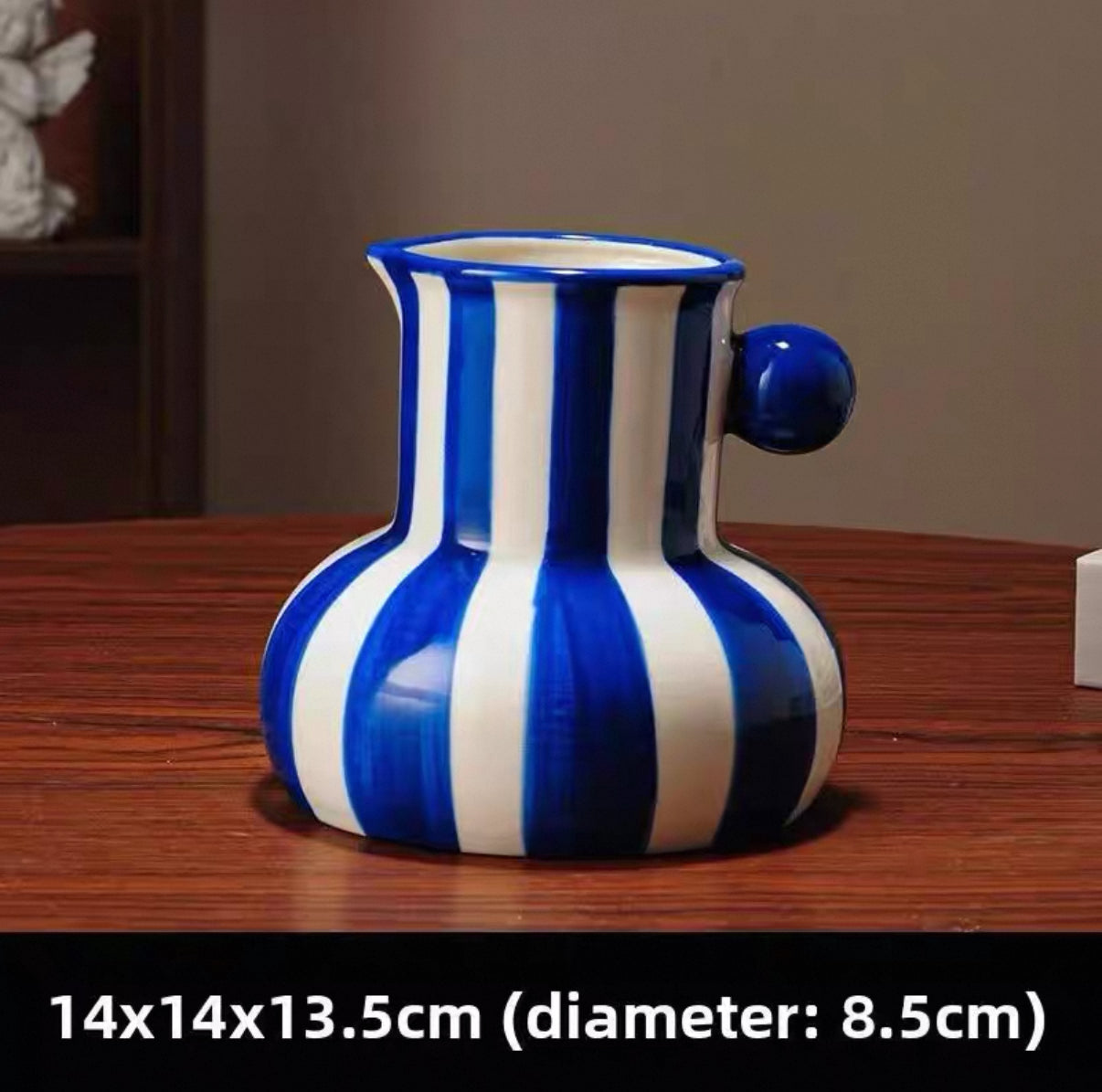 Modern Striped Ceramic Vase