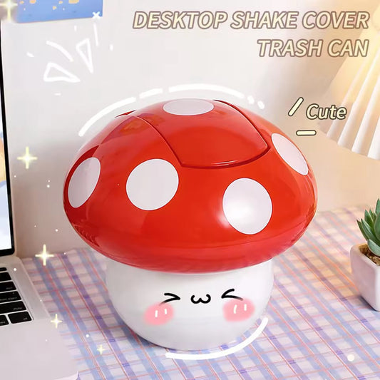Cute Mushroom Desk Trash Can YP03