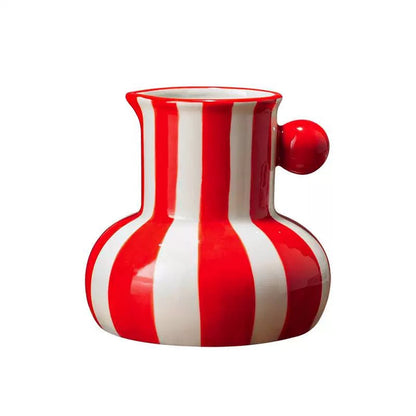 Modern Striped Ceramic Vase