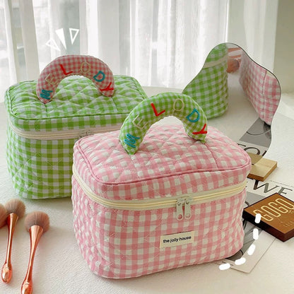 Chic Plaid Cosmetic Bag Y06