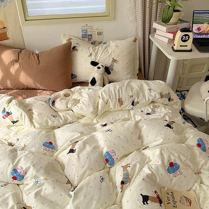 Cute Dog & Cupcake Bedding Set