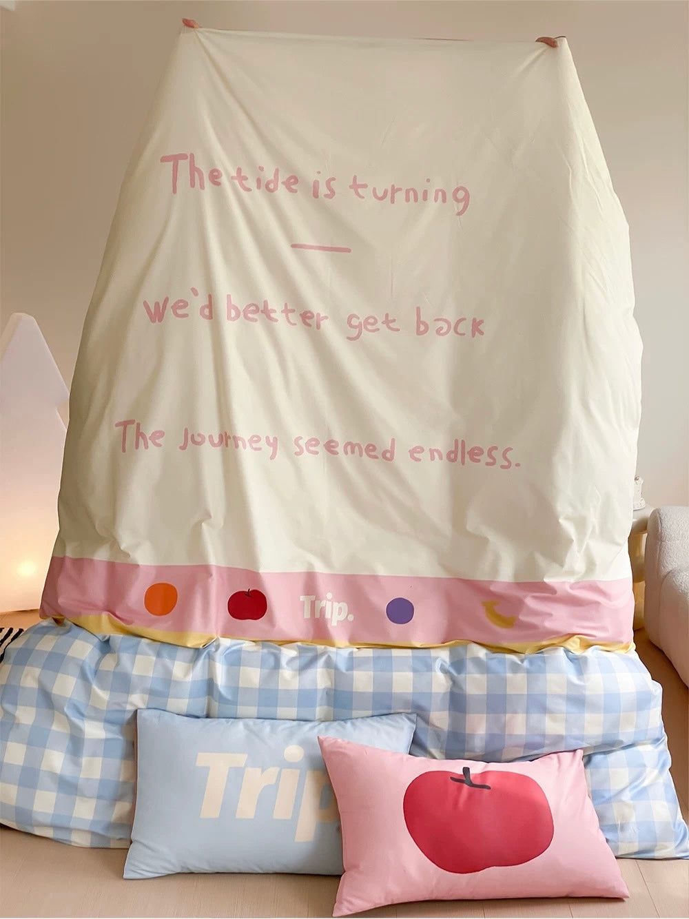 Gingham Pastel Cotton Bedding Set YP111