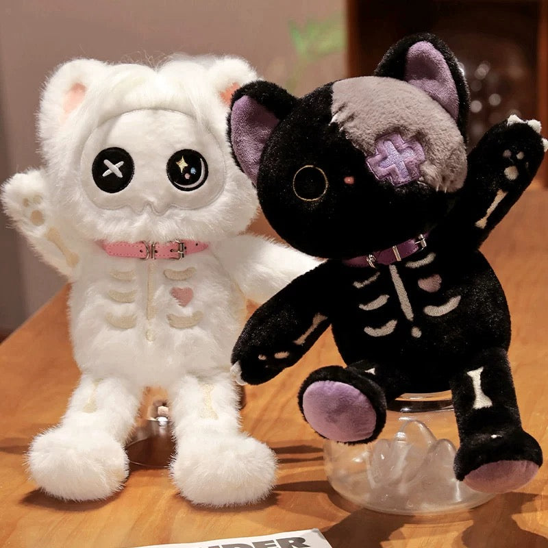 Kawaii Skeleton Cat Plush Toy