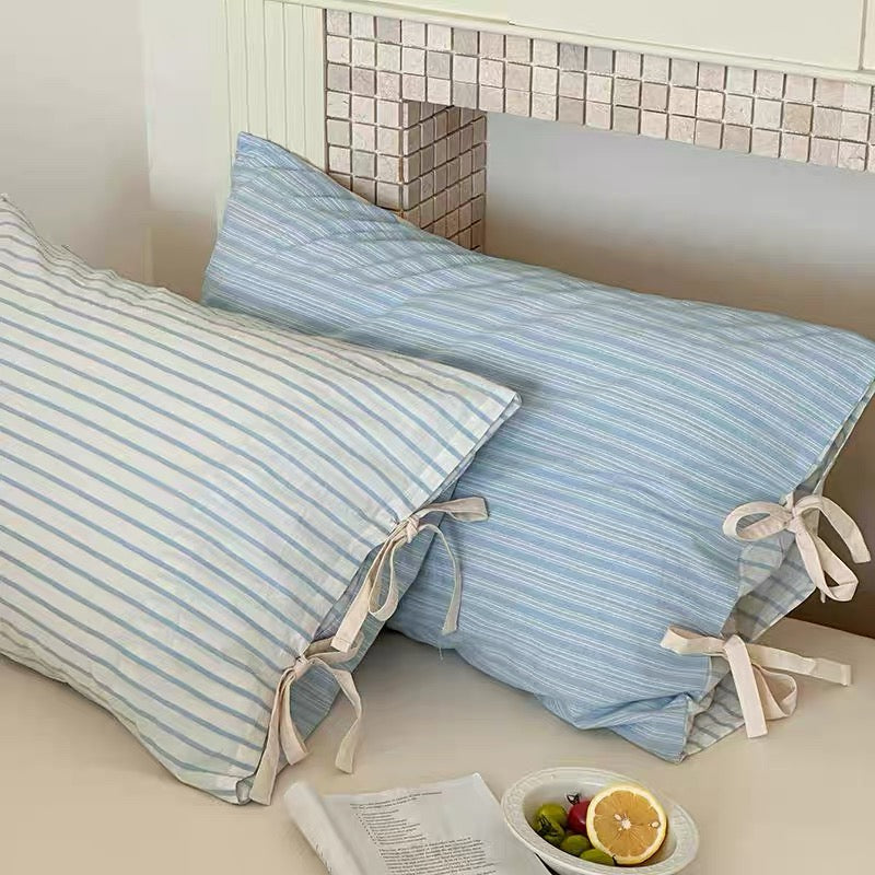Pastel Striped Bow Pillowcase YP108