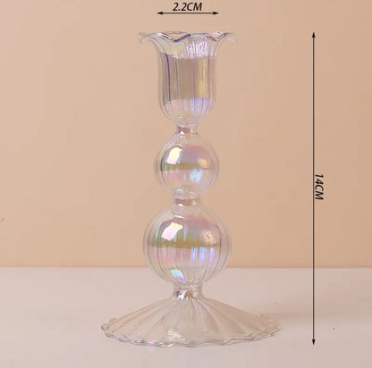 Candelabro de vidrio cónico YP40
