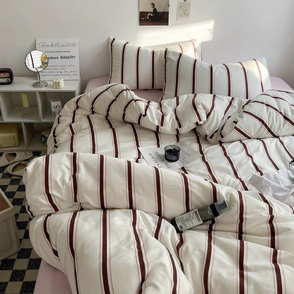 Retro Striped Bedding Set