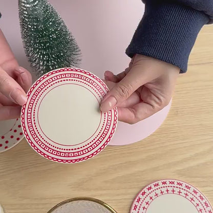 Printed Round Silicone Non Slip Coaster Dining Table Coffee Coaster Y37