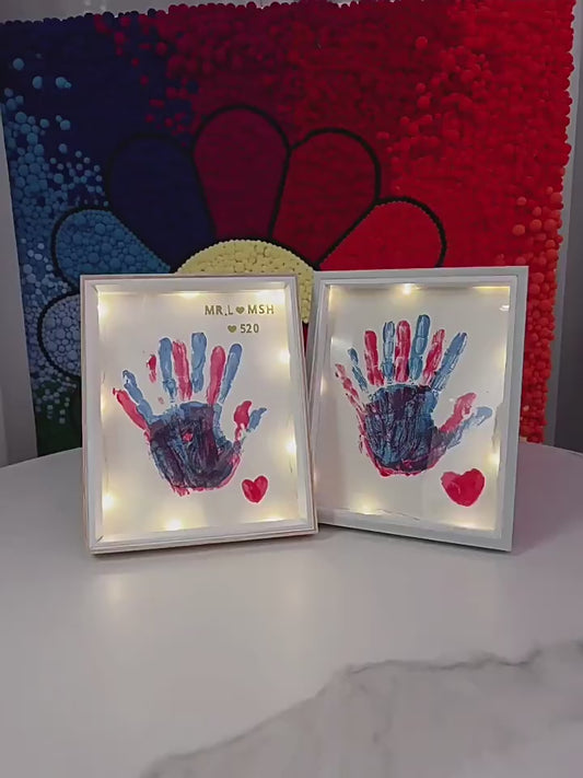 DIY Couple Children Hand Print Photo Frame Birthday Christmas Gift Y12