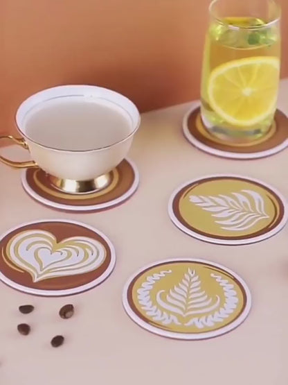 Creative Round PVC Coffee Coaster Non Slip For Dining Table Y39