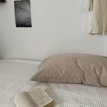 Retro Striped Cotton Pillowcase