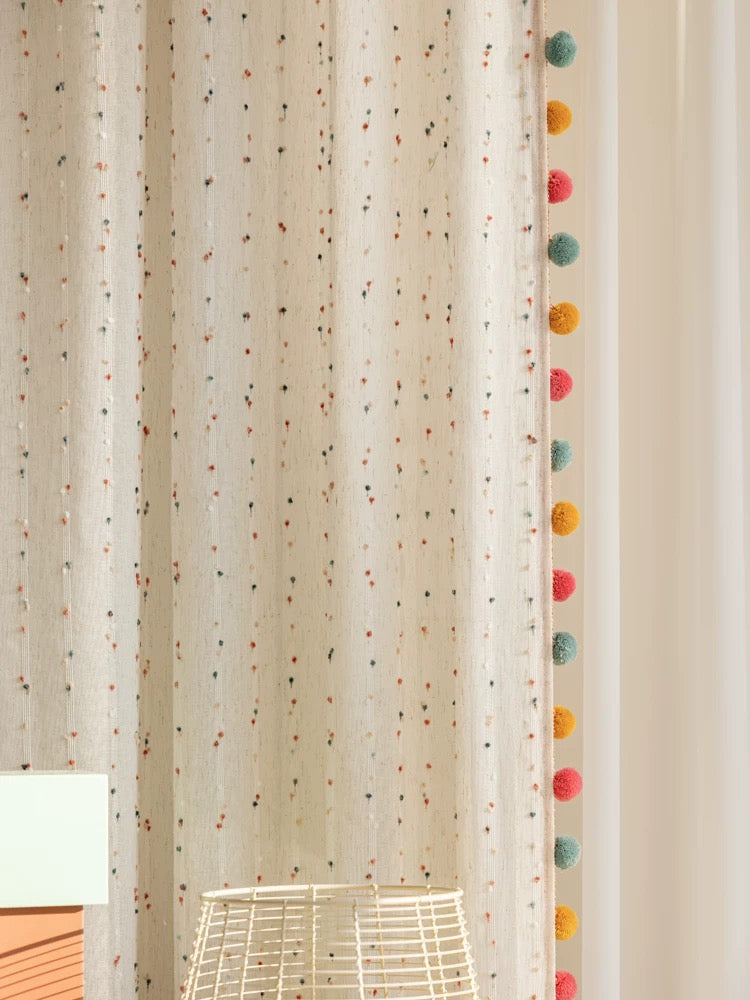 Boho Pom Pom Curtains YP107