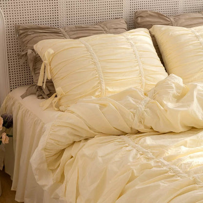 Coquette Pleated Cotton Pillowcase