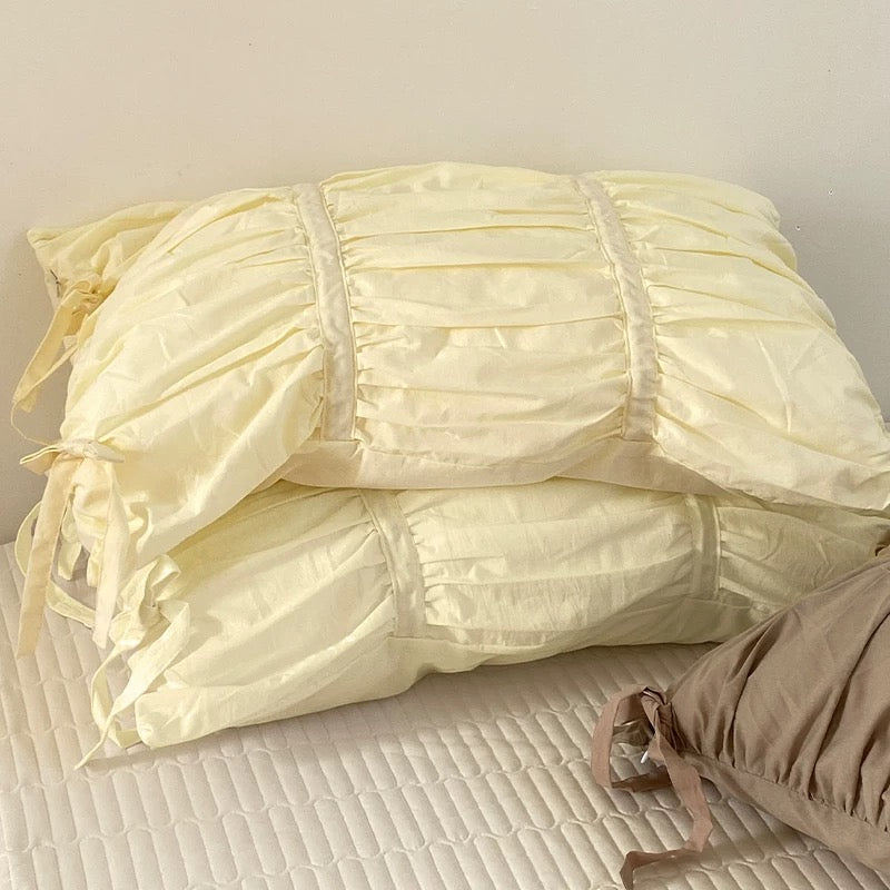 Coquette Pleated Cotton Pillowcase