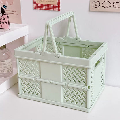 Cesta de almacenamiento plegable en tonos pastel