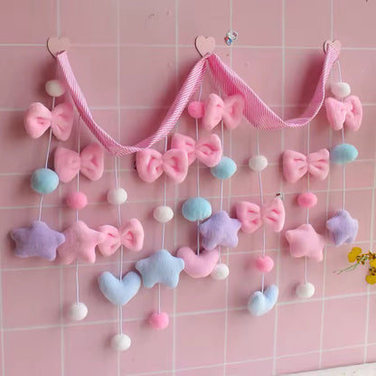 Soft Girl Pastel Bow Curtain YP105