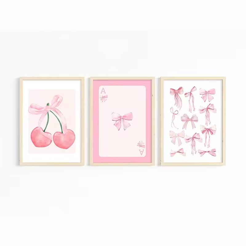 Pink Bow Coquette Poster
