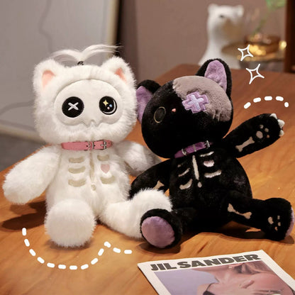 Kawaii Skeleton Cat Plush Toy