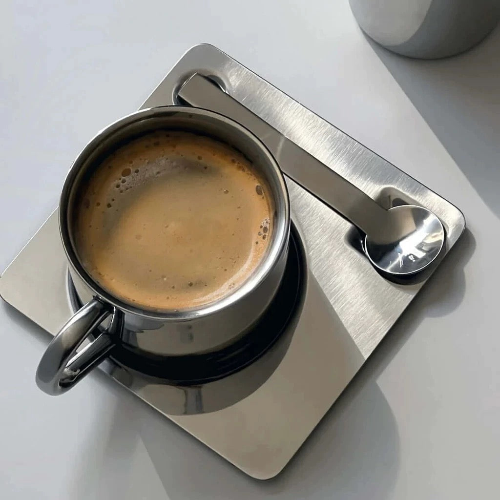 Minimalist Stainless Steel Coffee Cup Set