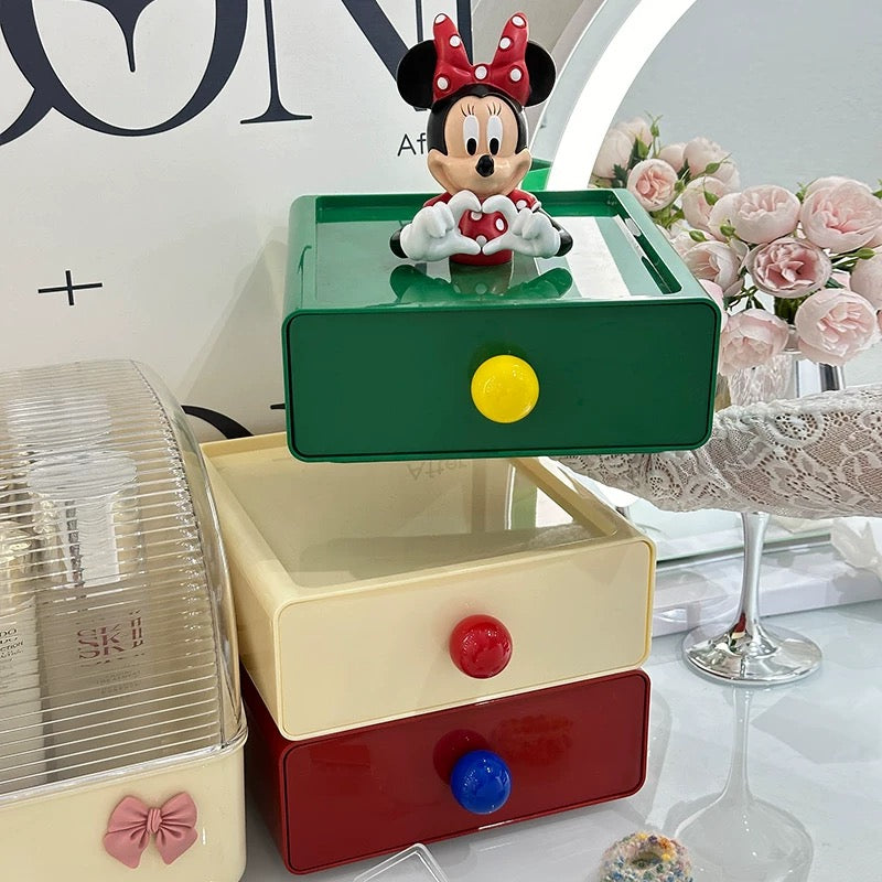 Organizador de escritorio retro con cajón