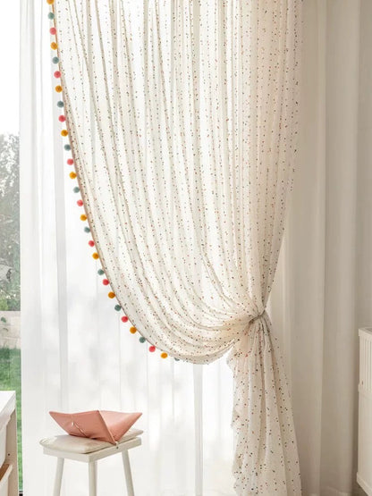 Boho Pom Pom Curtains YP107